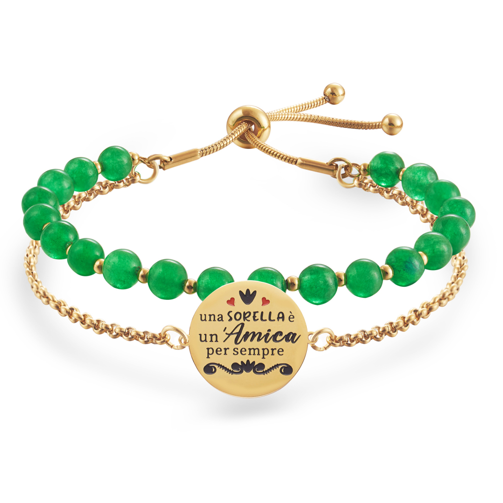 LParkin Bracciali Sorelle Acciaio Inox Regolabile, Sorella Maggiore Sorella Minore Regalo, Regalo Compleanno Anniversario Natale