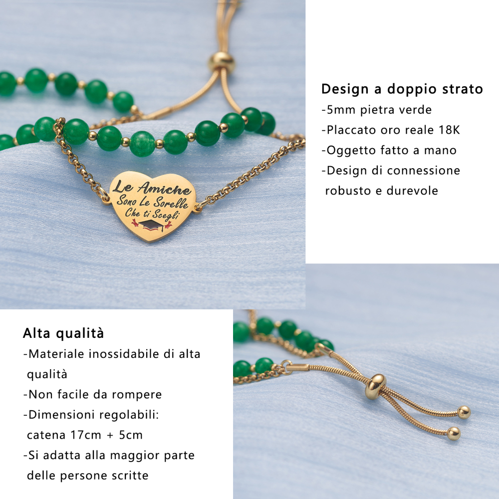 LParkin Bracciale Laurea Acciaio Inox Regolabile, Idee Regalo Laurea Donna