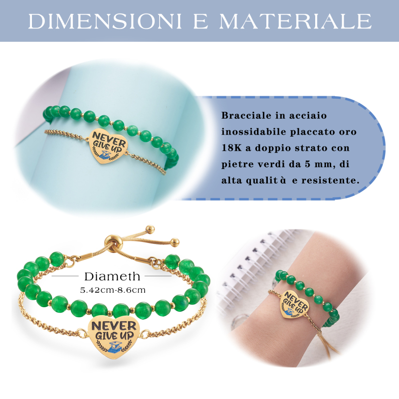 LParkin Bracciale Laurea Acciaio Inox Regolabile, Idee Regalo Laurea Donna