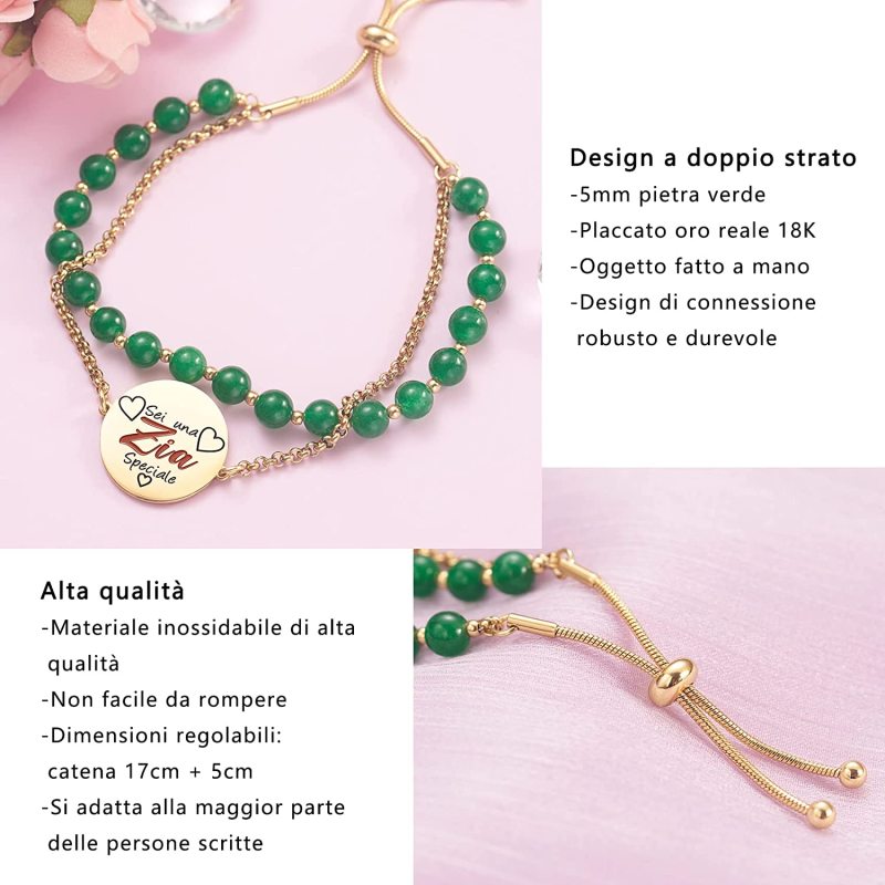 LParkin Gift Bracelet Aunt Stainless Steel Adjustable, Gift Aunt Birthday Original, Women's Jewelry