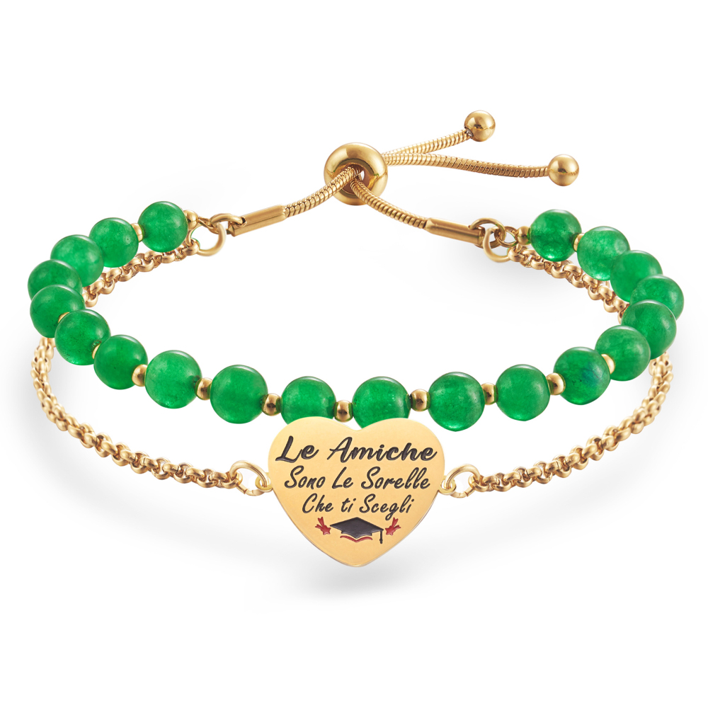 LParkin Bracciale Laurea Acciaio Inox Regolabile, Idee Regalo Laurea Donna