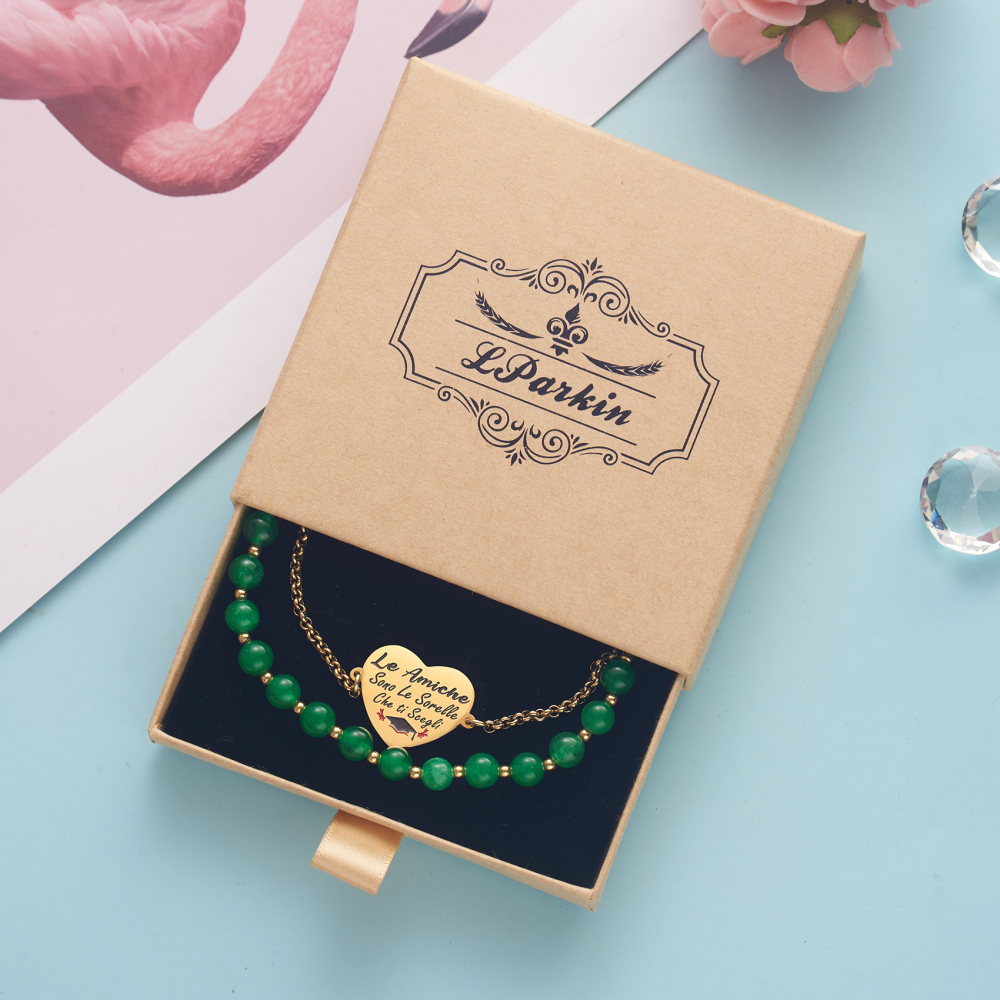 LParkin Bracciale Laurea Acciaio Inox Regolabile, Idee Regalo Laurea Donna