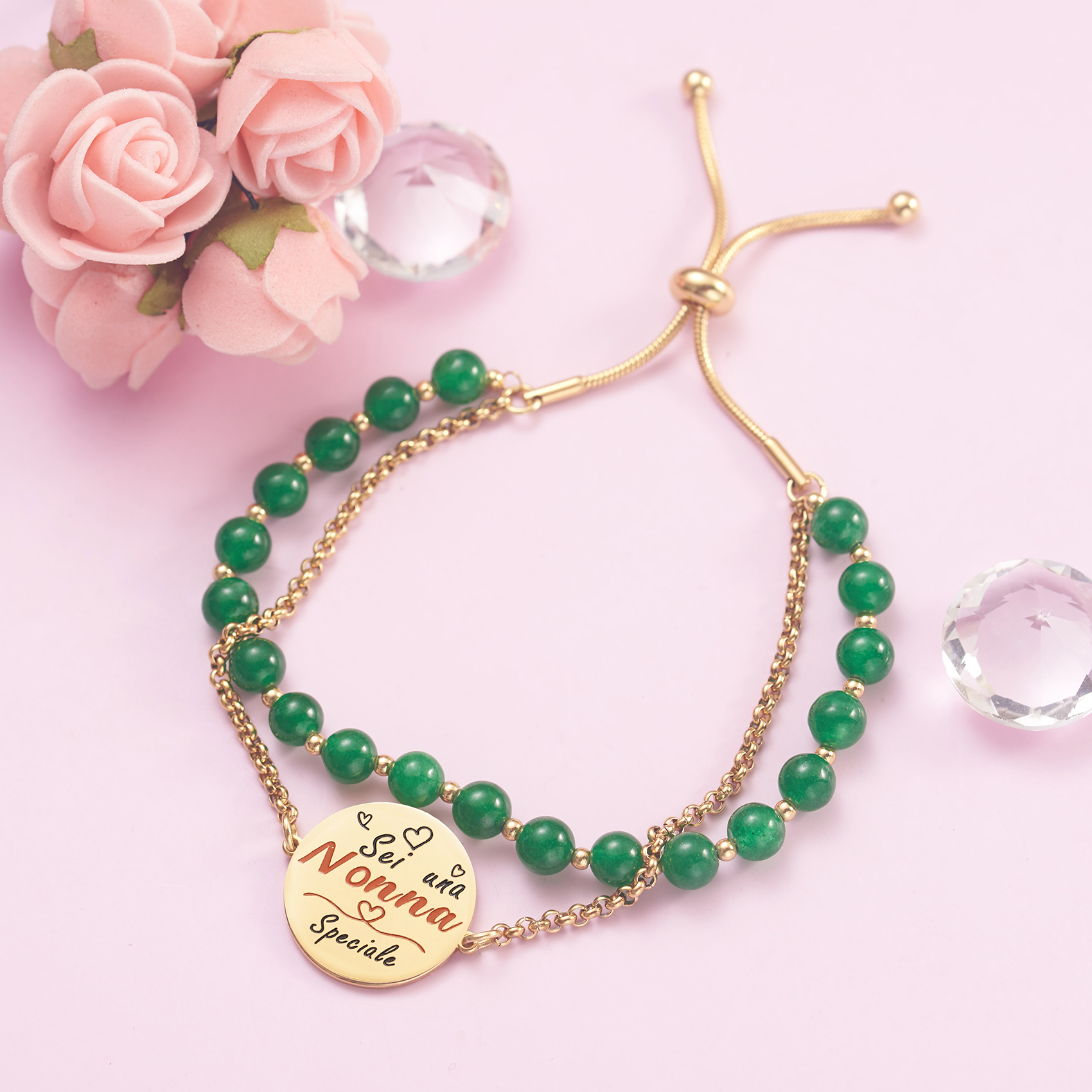 LParkin Bracciale della Nonna Acciaio inox Regolabile Sei una Nonna Speciale, Regalo Nonna Personalizzato, Idee Compleanno Regalo