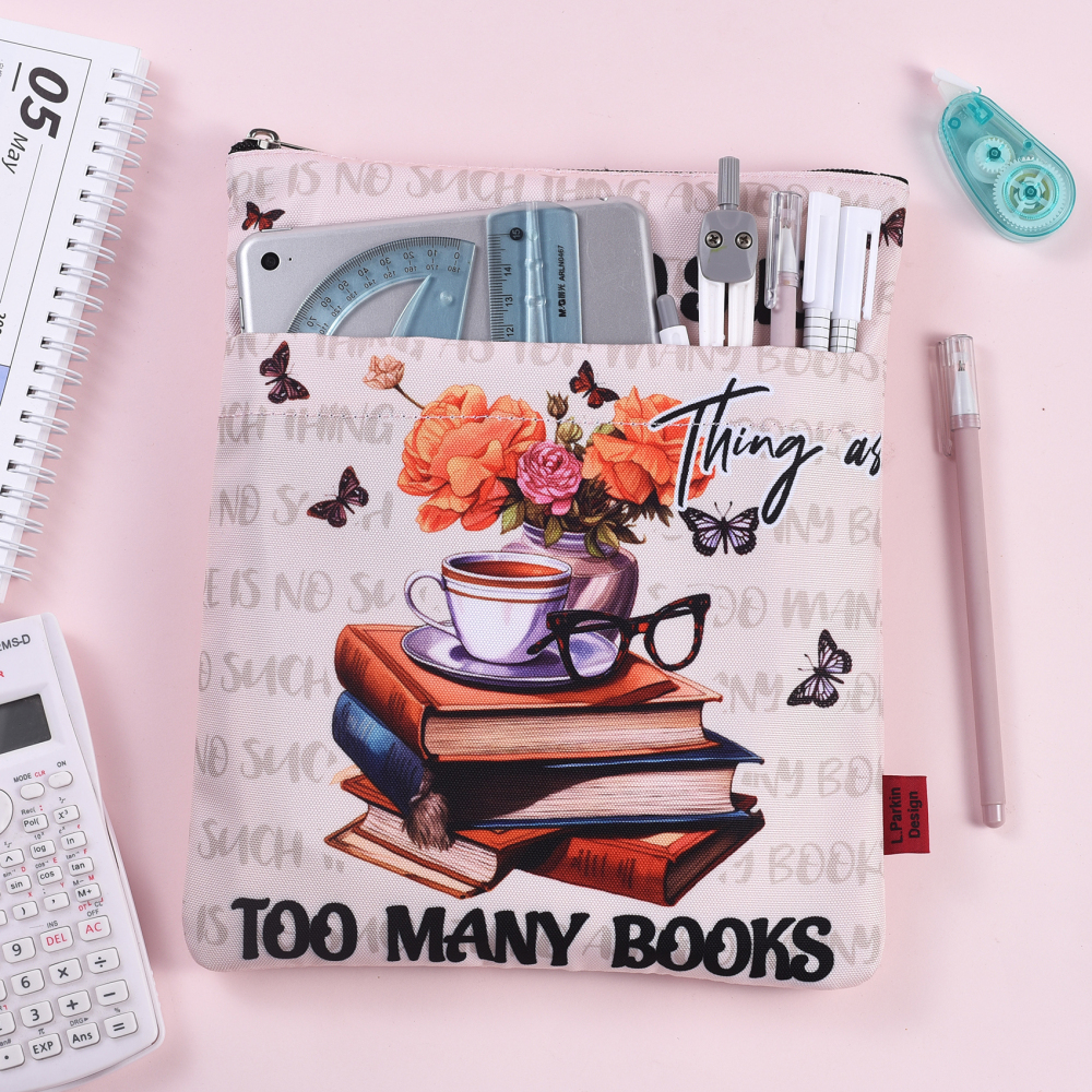 LParkin Book Sleeve for Paperbacks with Zipper Too Many Books I Think What You Mean is Not Enough Bookshelves Book Lover Gift