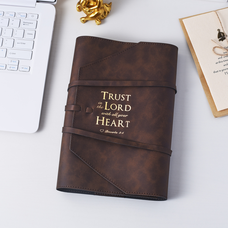 LParkin Leather Bible Cover for Men and Women I CAN DO All Things Through Christ WHO Strengthens Me Bible Wrap Around Strap Bible Cover Gifts