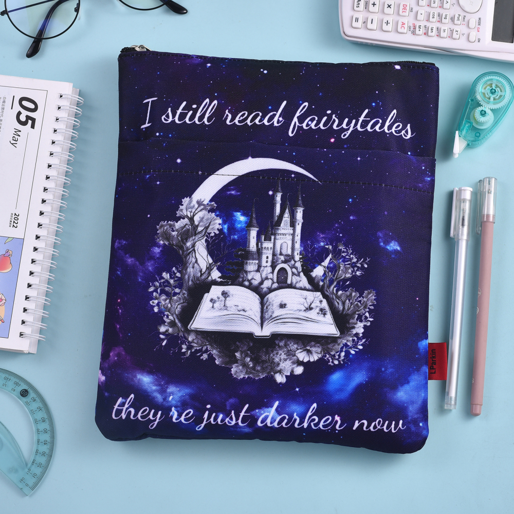 LParkin Book Sleeve I Still Read Fairytales They're Just Spicier/ Darker/ Dirtier Now Spicy Booktok Bookish Waterproof Paperback Book Protector Romance Reader Book Club Smut Reader Bibliophile