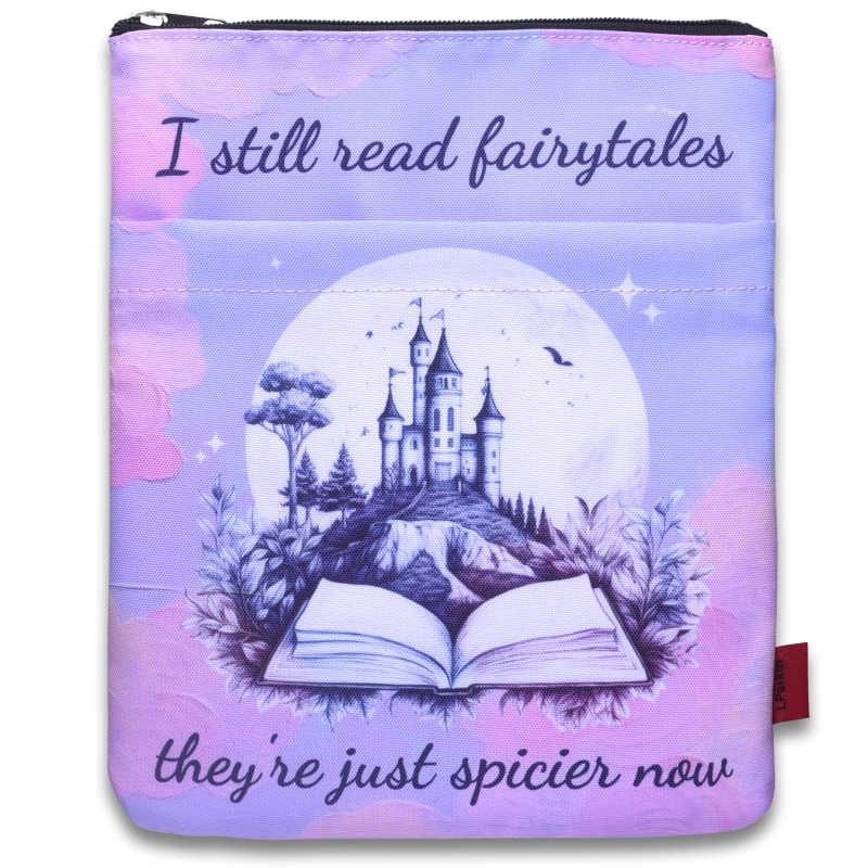 LParkin Book Sleeve I Still Read Fairytales They're Just Spicier/ Darker/ Dirtier Now Spicy Booktok Bookish Waterproof Paperback Book Protector Romance Reader Book Club Smut Reader Bibliophile
