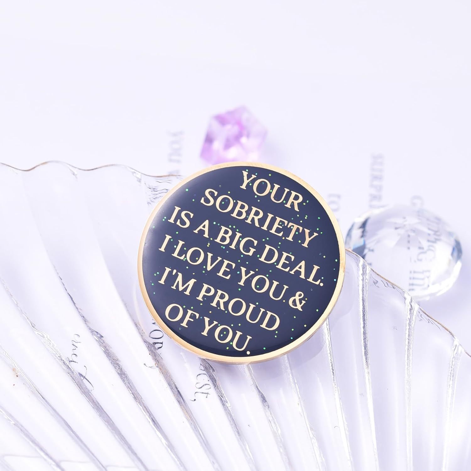 Recovery Coin AA Chips and medallions Sobriety Coin Alcoholics Anonymous Token Sober Coin for Men Birthday Gifts for Dad from Son Daughter - Daddy You Got This