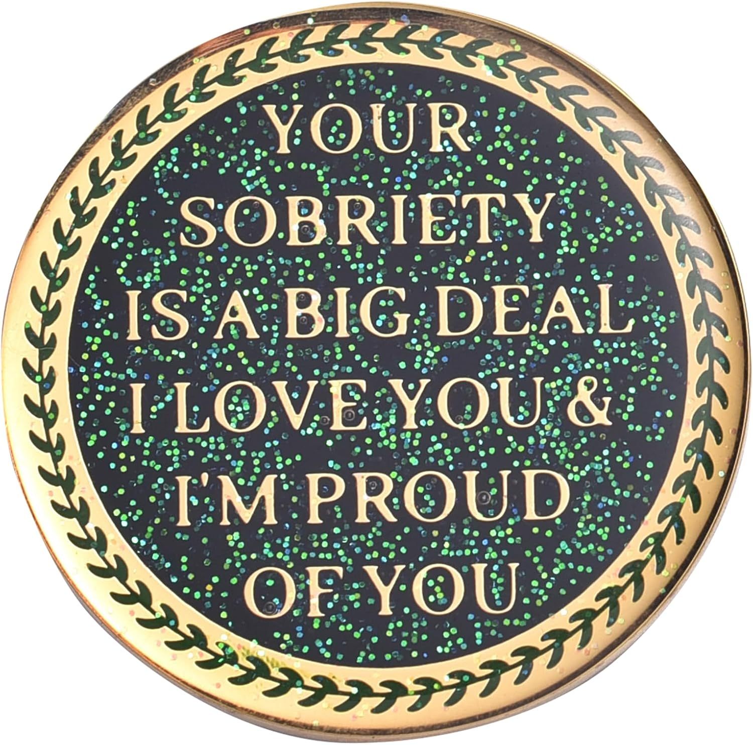 LParkin 24 Hours Sobriety Chip, Tree of Life Recovery Coin, AA Recovery Medallion, Anniversary Token Sobriety Gifts, Alcoholics Anonymous Medallion