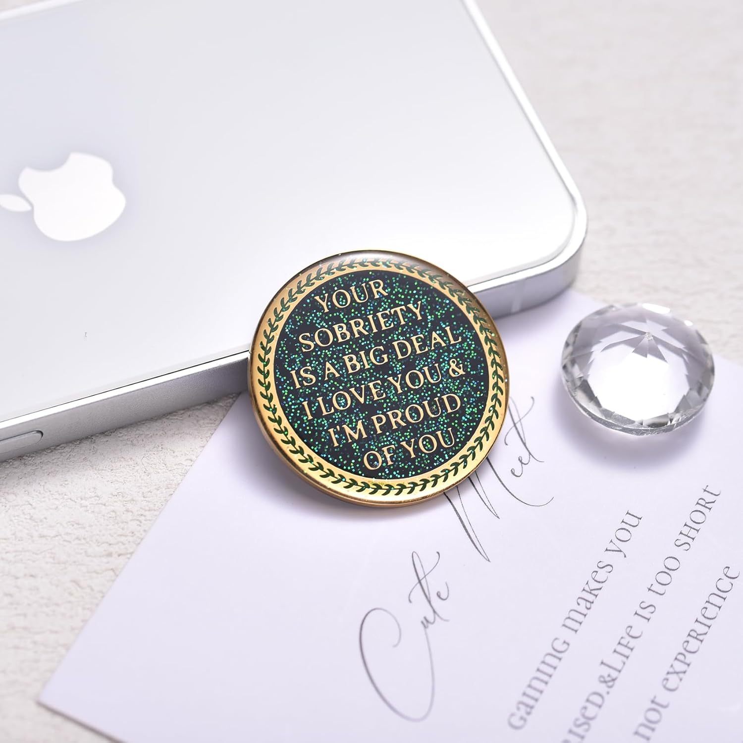 LParkin 24 Hours Sobriety Chip, Tree of Life Recovery Coin, AA Recovery Medallion, Anniversary Token Sobriety Gifts, Alcoholics Anonymous Medallion