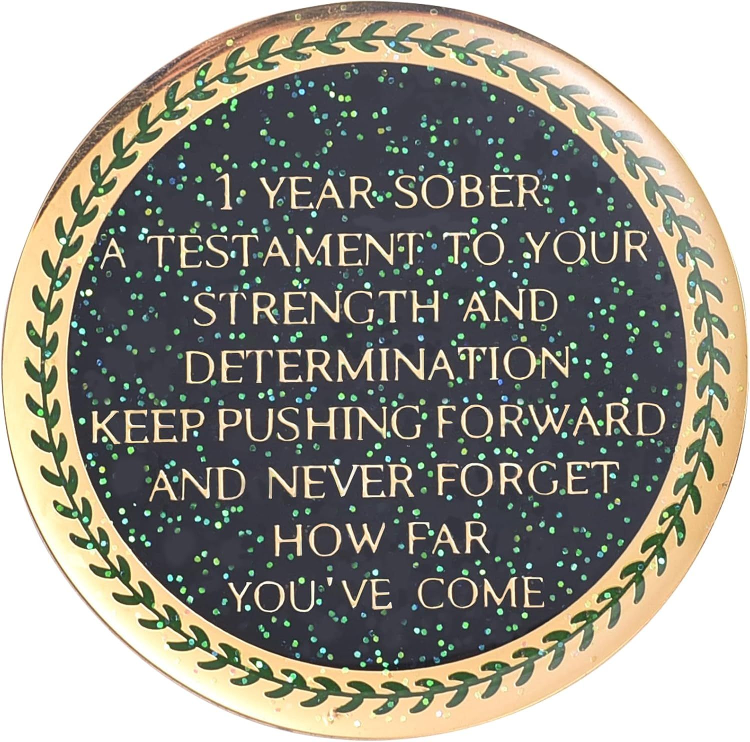 LParkin 1 Year Sobriety Coin Out of The Ashes of Addiction Renewal and Growth Tree of Life Recovery Coin, AA Recovery Medallion Coin Alcoholics Anonymous Coin