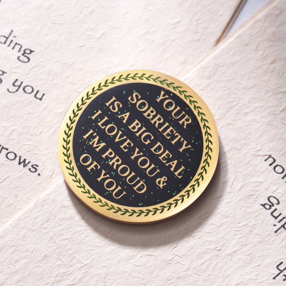 LParkin 3 Year Sobriety Coin, Tree of Life Sobriety Coin, AA Medallion, Sobriety Gifts for Women and Men, Sober Anniversary Token, Alcoholics Anonymous Medallion