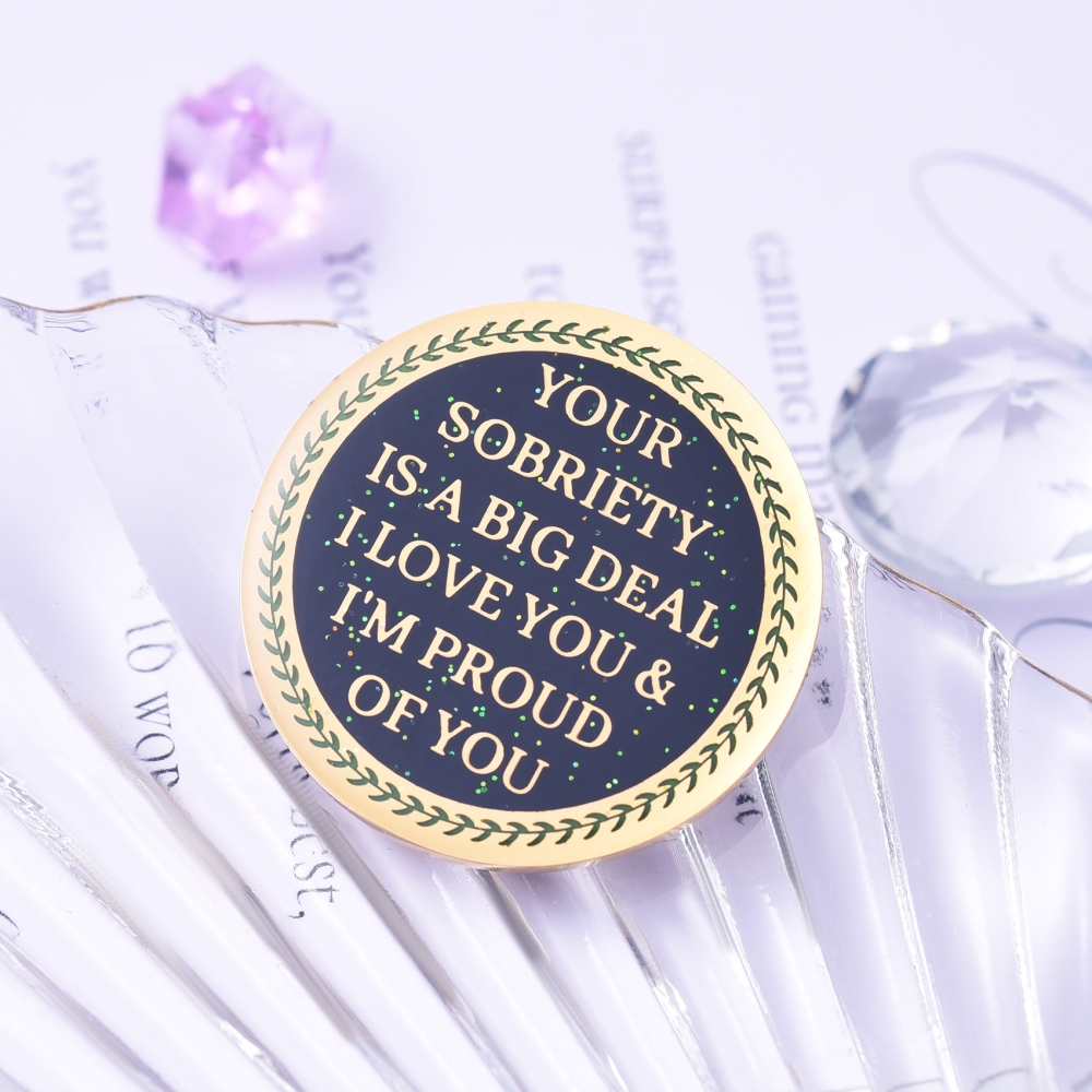 LParkin 4 Year Sobriety Coin, 4 Year AA Coin, Sobriety Gifts for Women and Men, Tree of Life Sober Gifts Alcoholics Anonymous Medallion