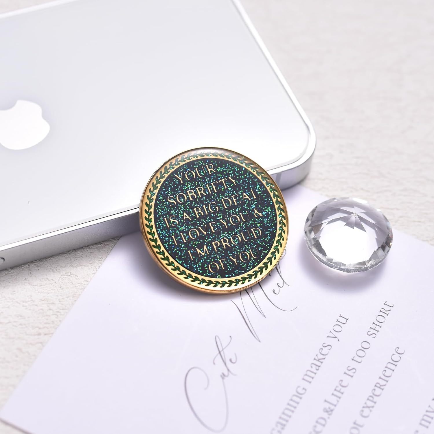 LParkin 1 Year Sobriety Coin, Tree of Life Recovery Coin, AA Recovery Medallion, Anniversary Token Sobriety Gifts, Alcoholics Anonymous Medallion