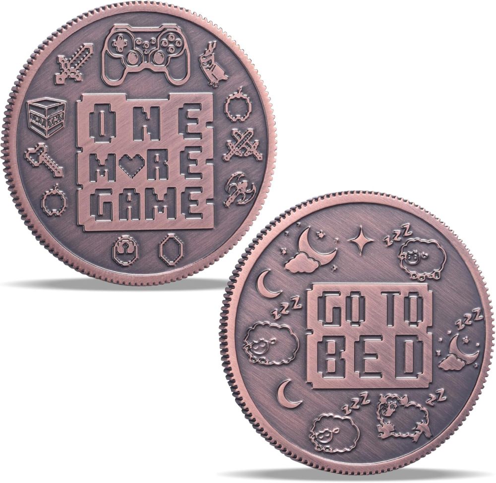 LParkin Ultimate Gamer Gift for Men - Double Sided Decision Maker Coin for Boyfriend, Husband & Gamers | Stress-Relieving Gaming Accessories for Birthday, Christmas & Valentines Day