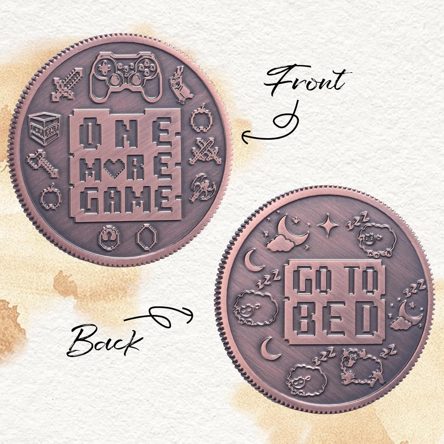 LParkin Ultimate Gamer Gift for Men - Double Sided Decision Maker Coin for Boyfriend, Husband & Gamers | Stress-Relieving Gaming Accessories for Birthday, Christmas & Valentines Day