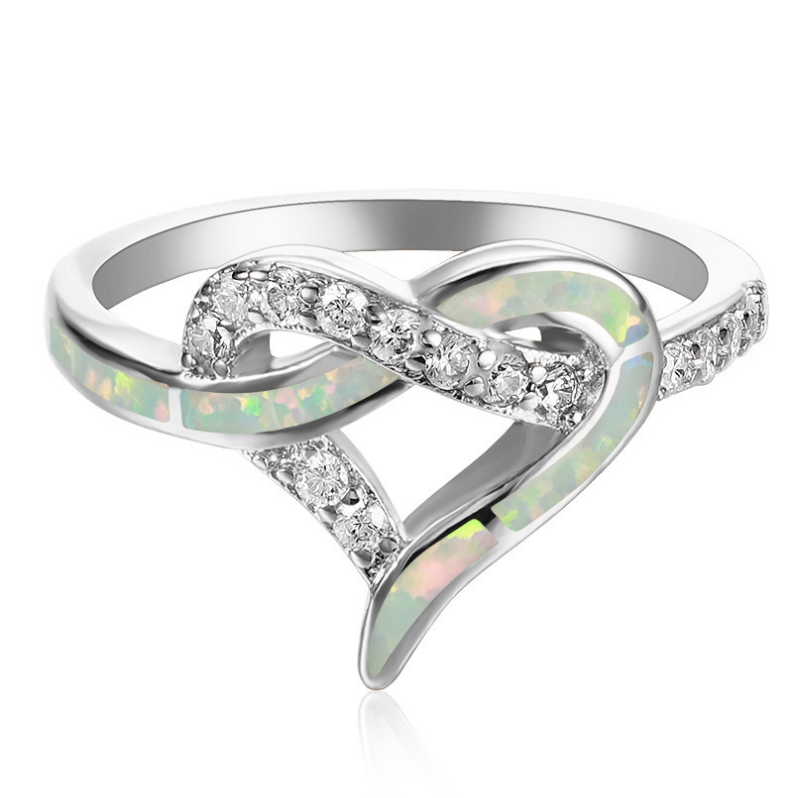 heart shape Opal Rings