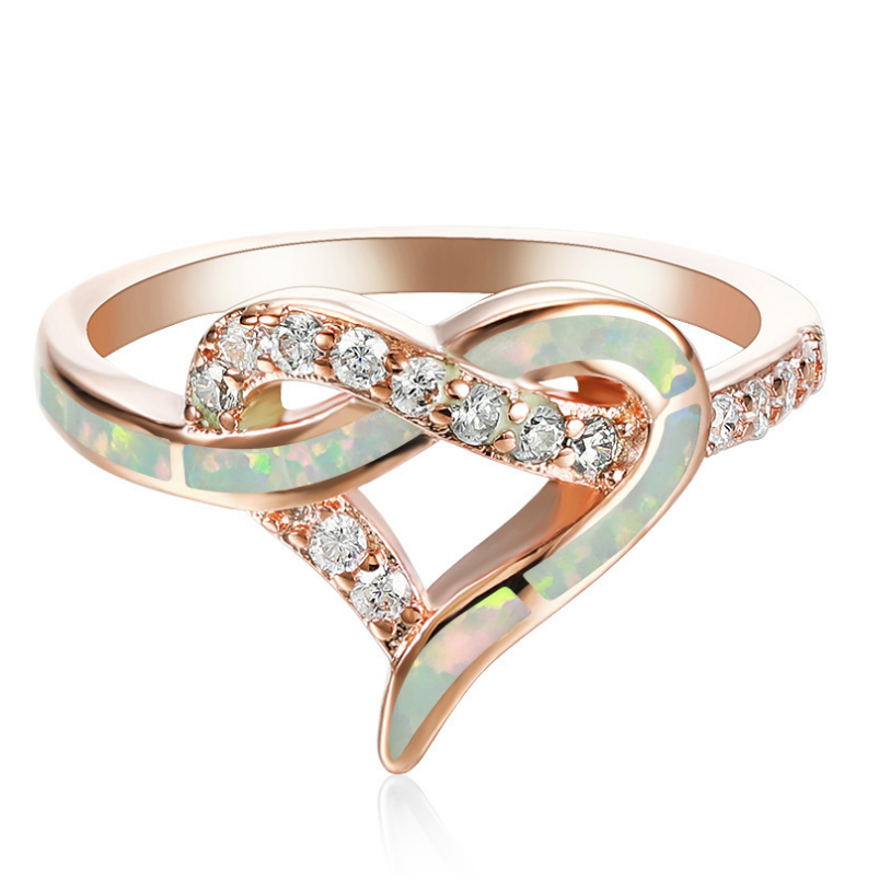 heart shape Opal Rings