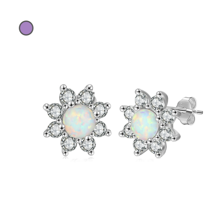 s925 silver white opal earring (No.22OPE0114,  2.0g)