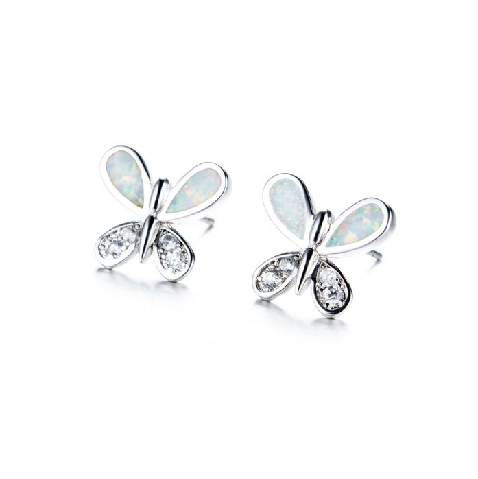 s925 silver white opal earring (No.22OPE0112,  2.5g)