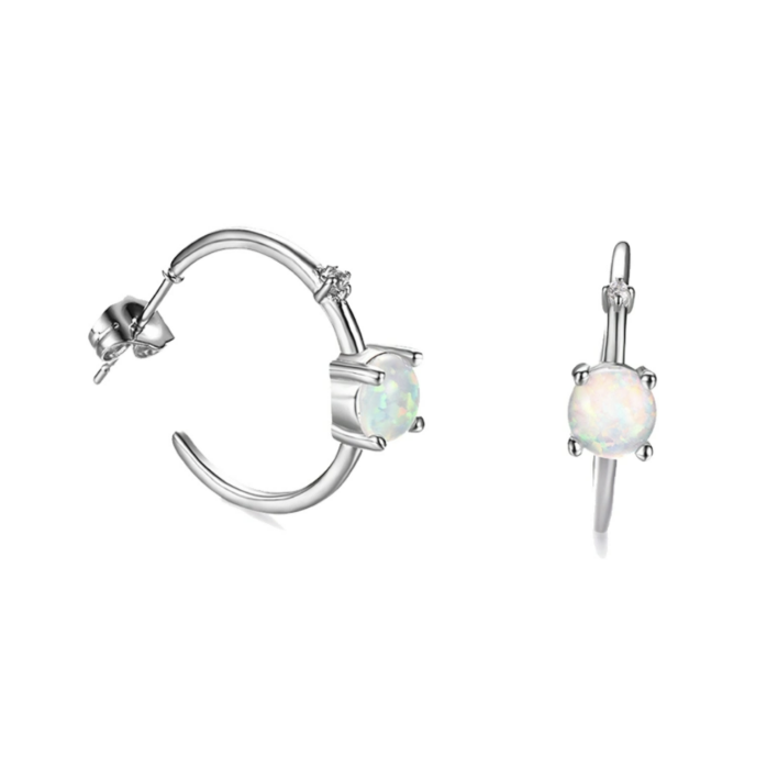 hooky opal earring , blue opal earring (No.22OPE0155,  3.4g)