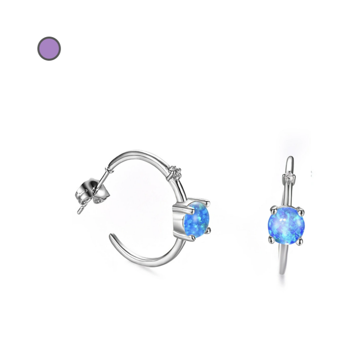 hooky opal earring , blue opal earring (No.22OPE0155,  3.4g)