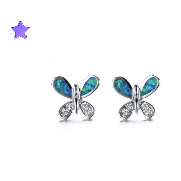 s925 silver white opal earring (No.22OPE0112,  2.5g)