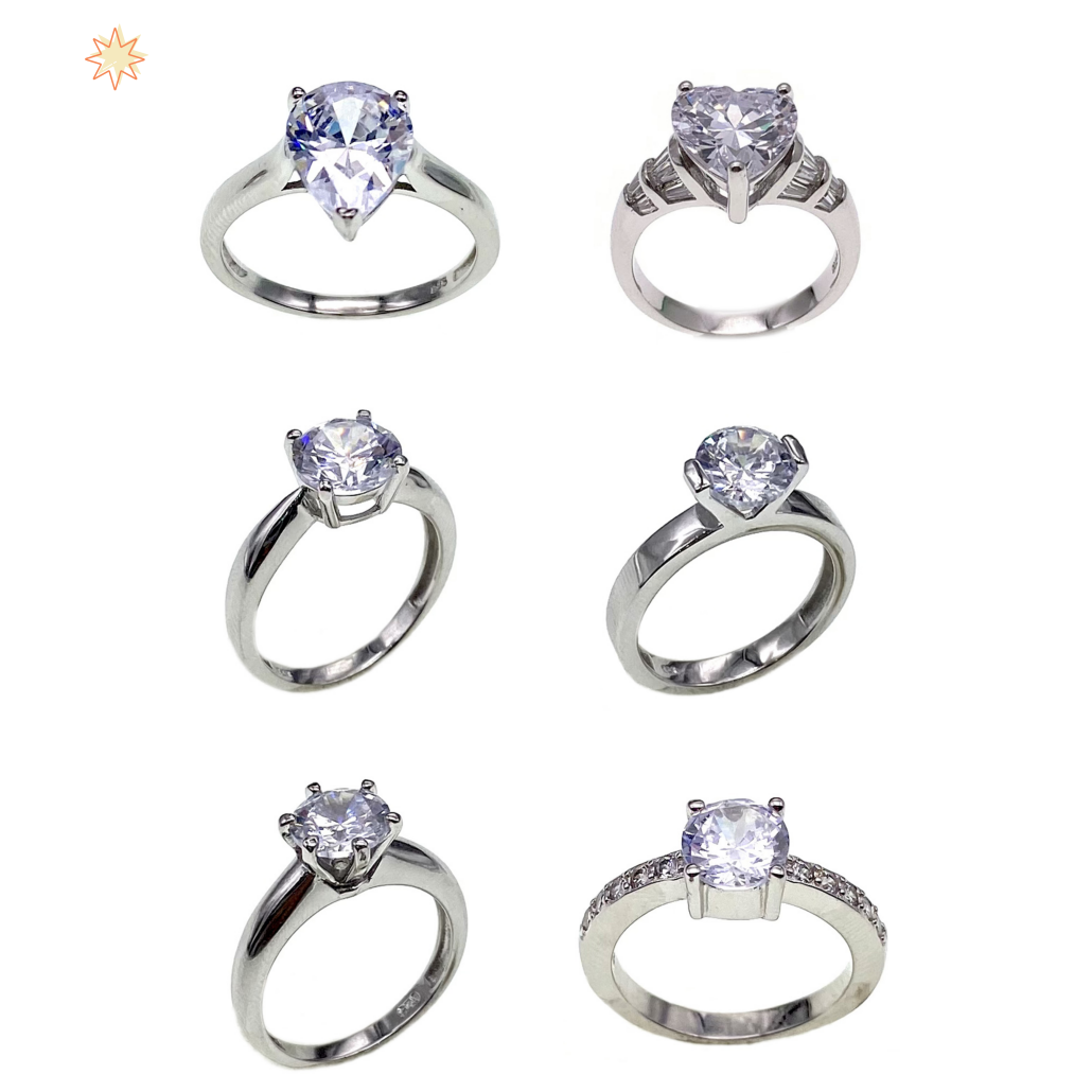 Main stone rings, marriage rings