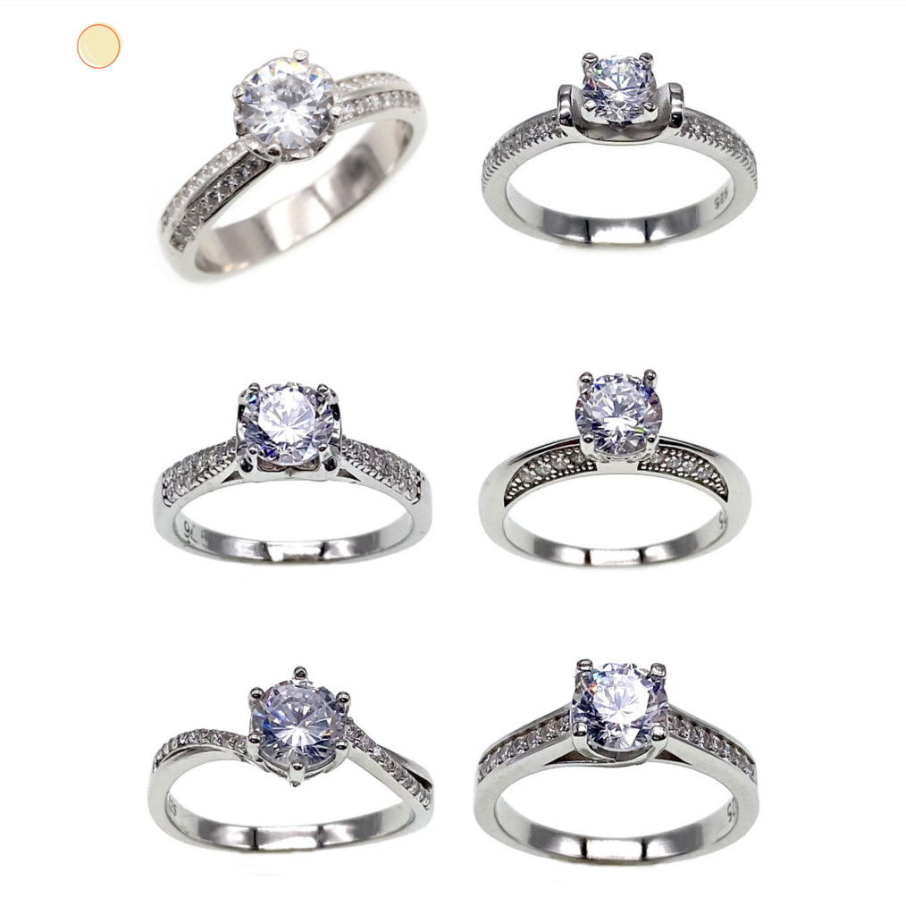 Main stone rings, marriage rings