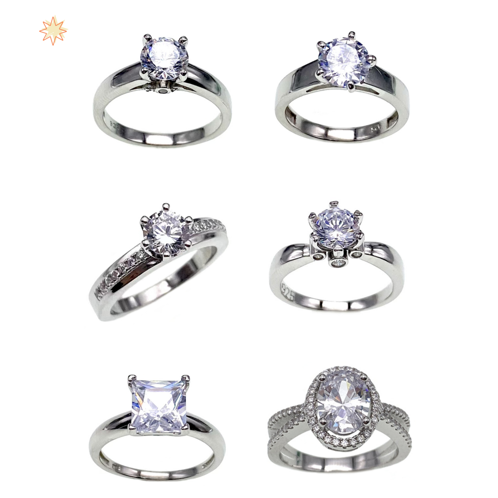 Main stone rings, marriage rings
