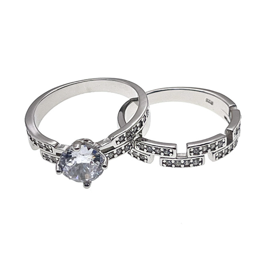 Solitaire Ring,double ring