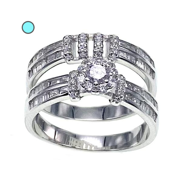 Solitaire Ring,double ring              ( No. XR0074-R12,  5.5G)