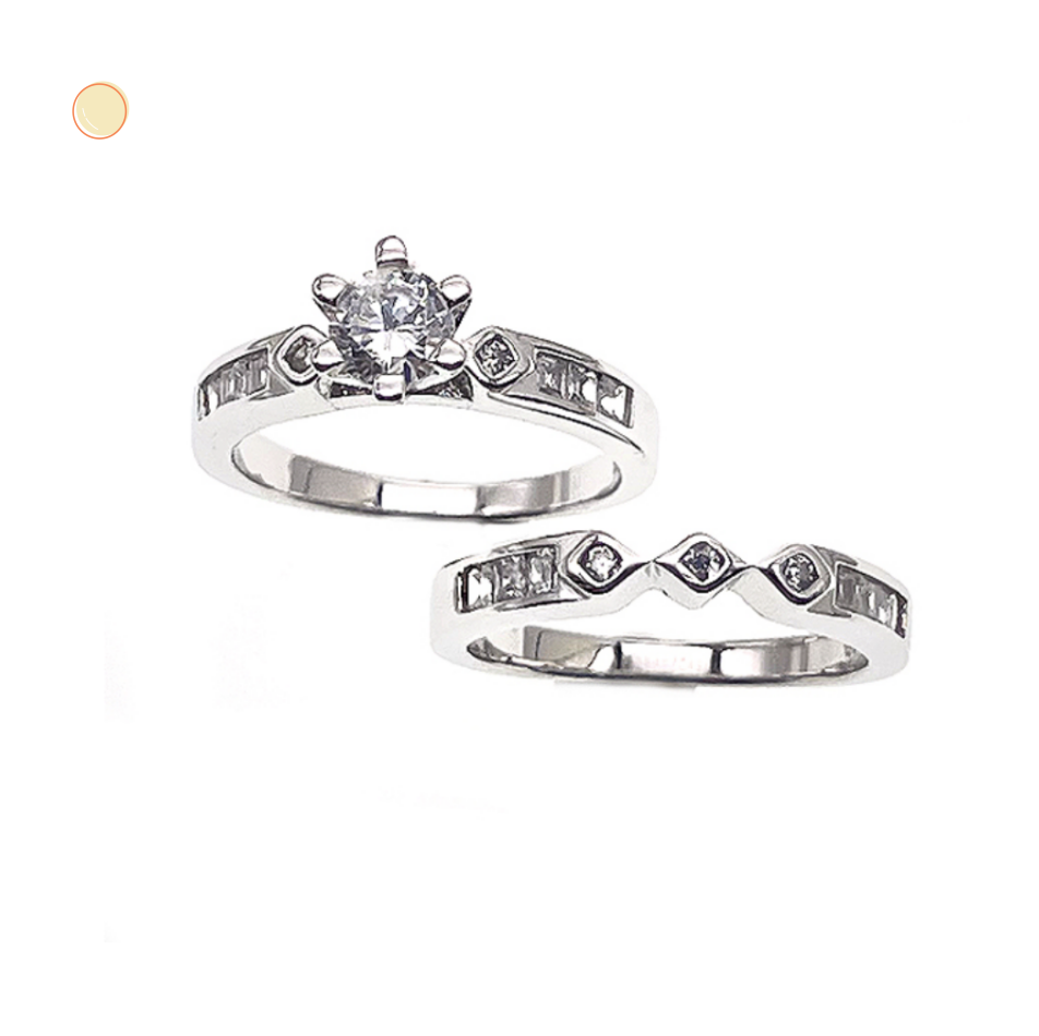 Solitaire Ring,double ring              ( No. XR0051-R12,  5.2G)