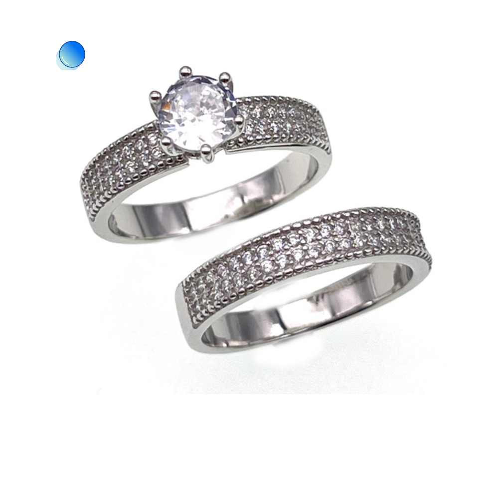 Solitaire Ring,double ring              ( No. XR0054-R12,  6.3G)