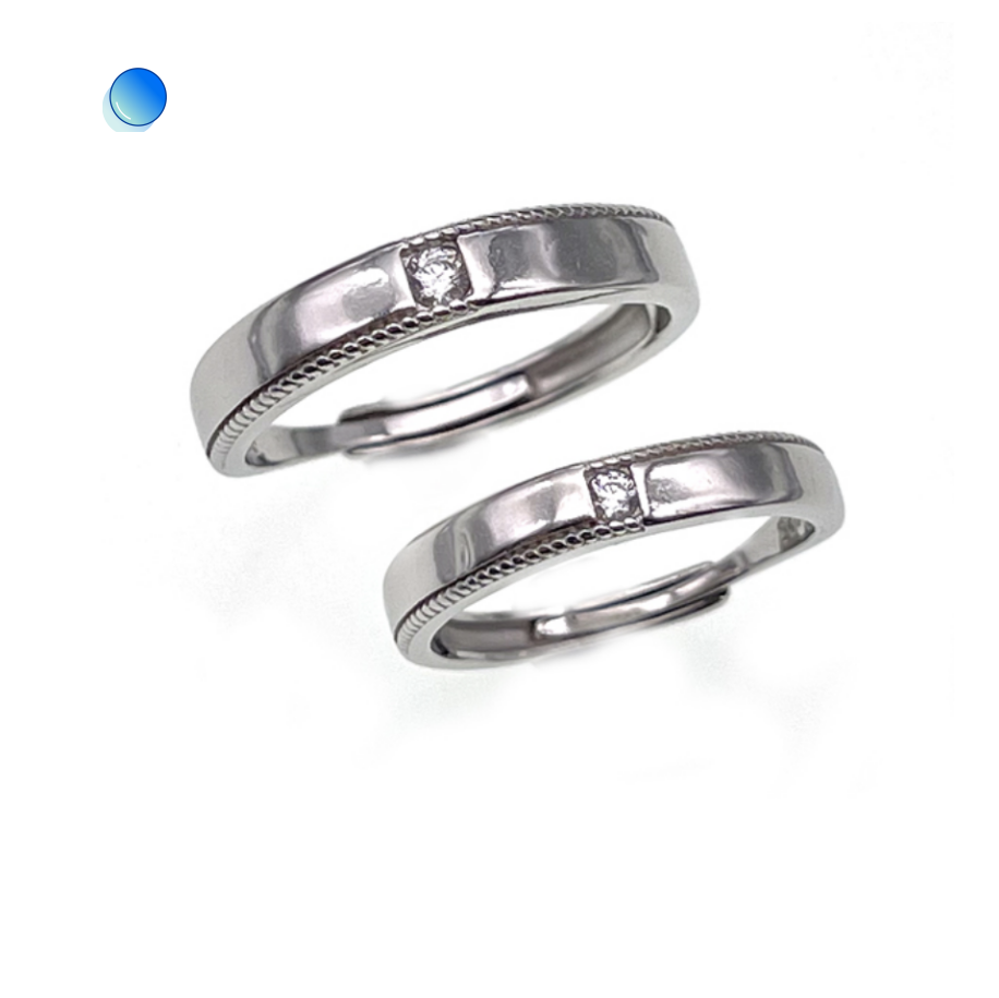 Solitaire Ring,double ring(XR0053-R12, 4.6G)
