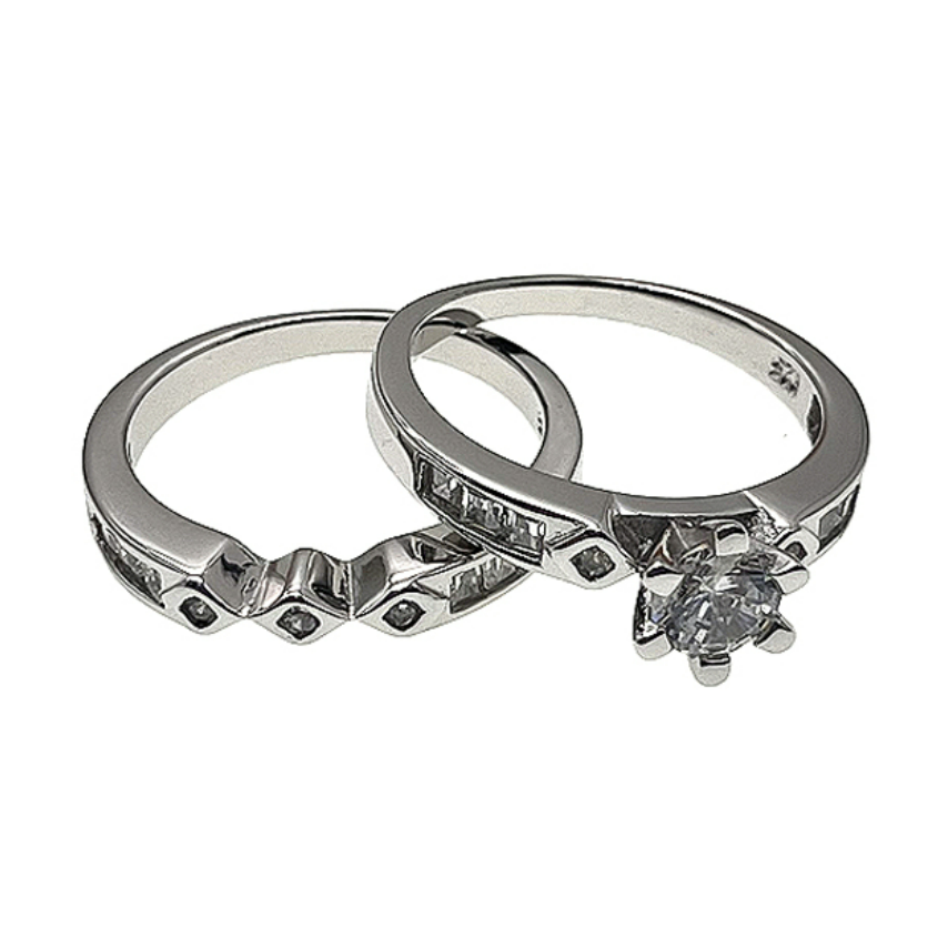 Solitaire Ring,double ring              ( No. XR0051-R12,  5.2G)