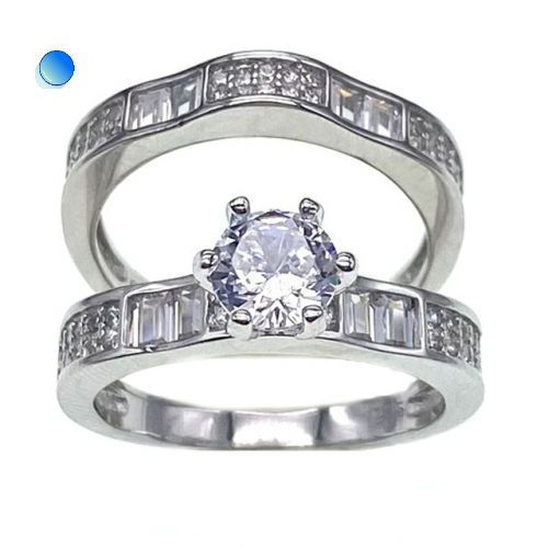 Solitaire Ring,double ring              ( No. XR0085-R12,  6.3G)