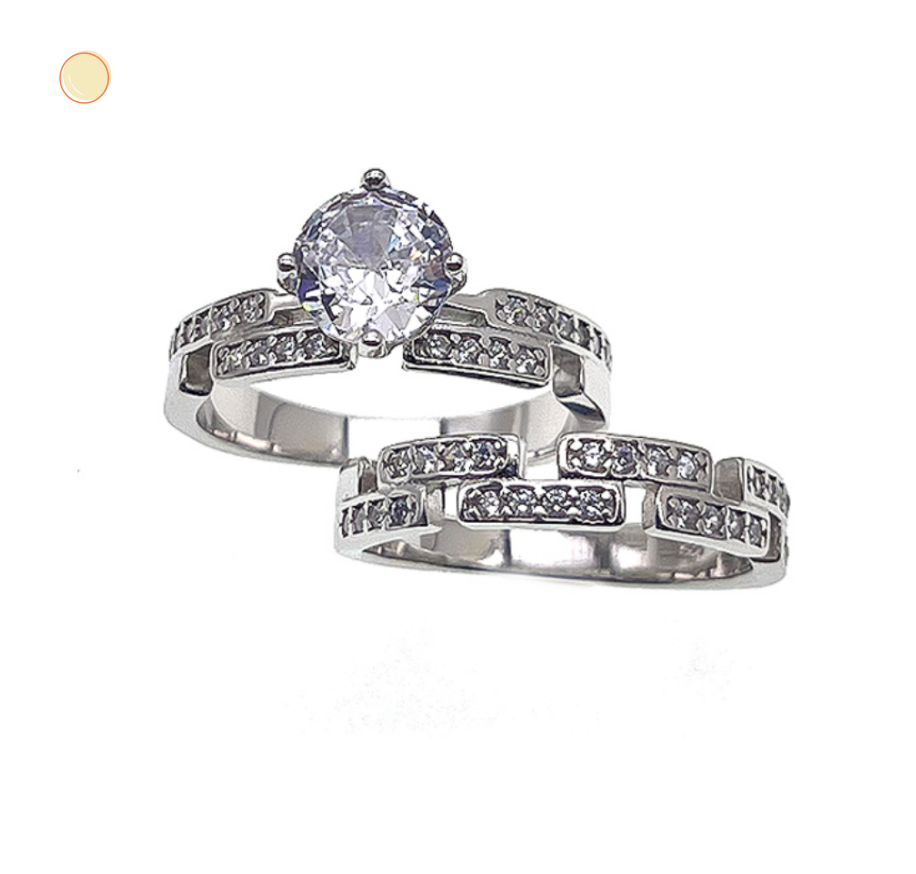 Solitaire Ring,double ring