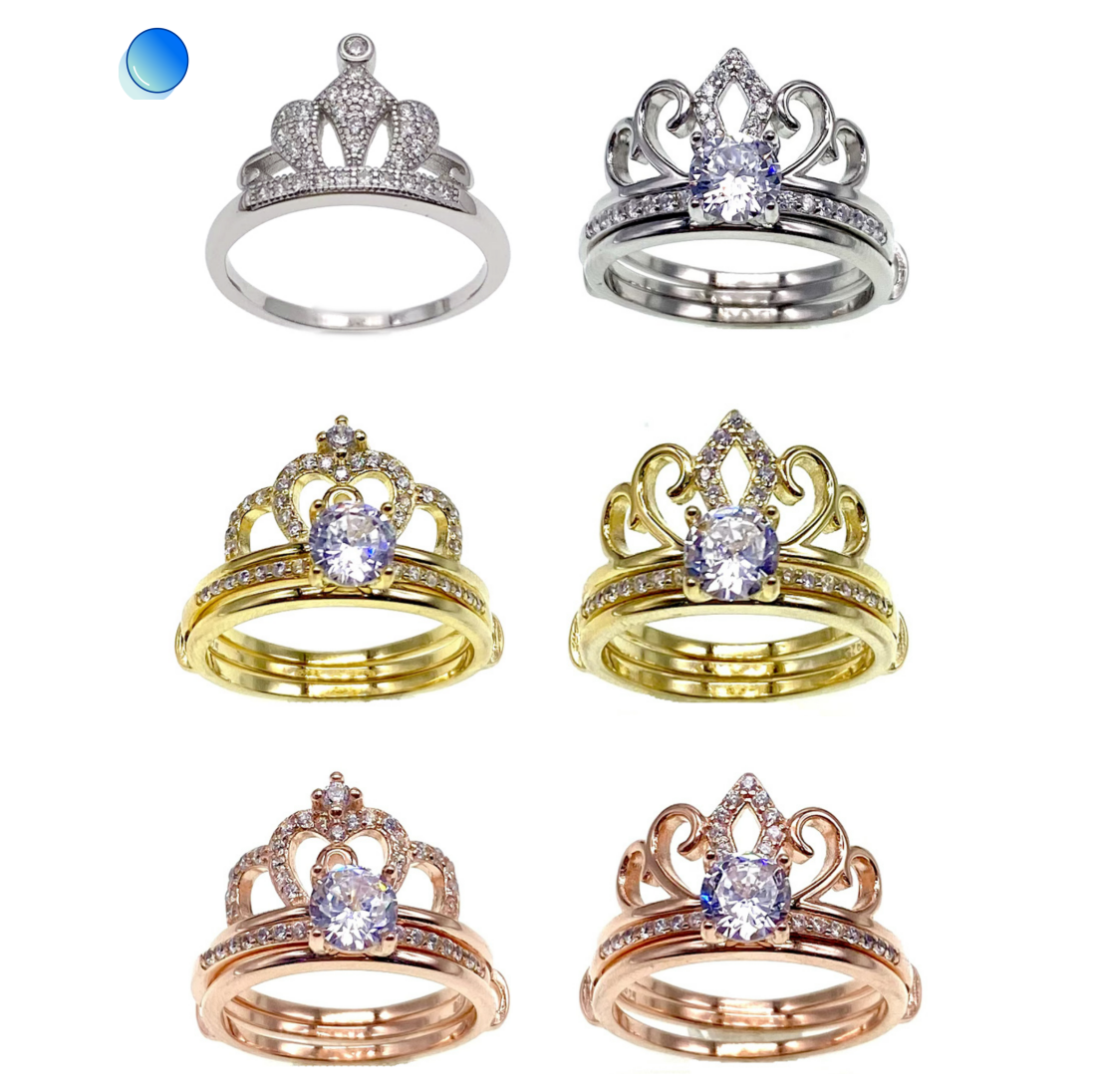 Rings for lady, Crown Rings