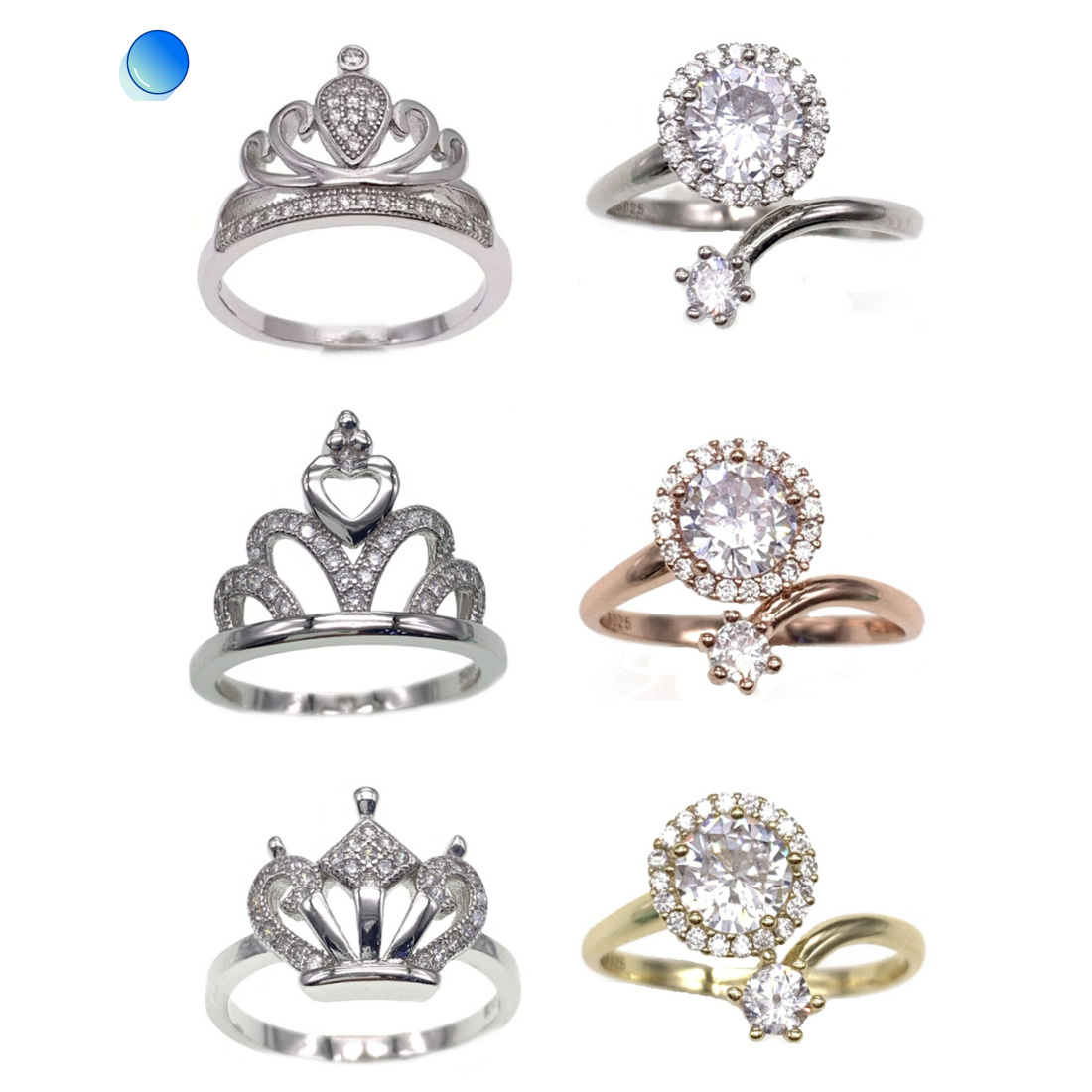 Rings for lady, Crown Rings
