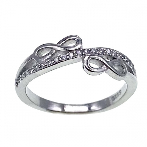 Heart Ring, infinity ring,two heart ring for lady