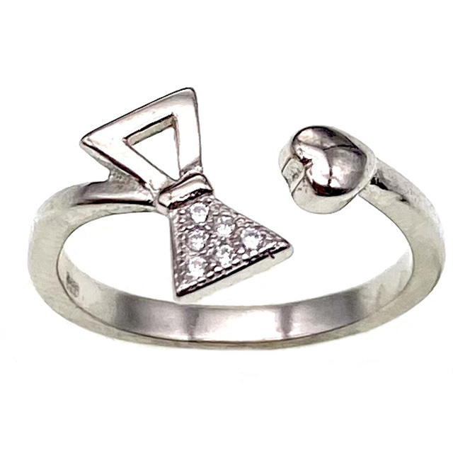 Heart ring,Bow tie ring