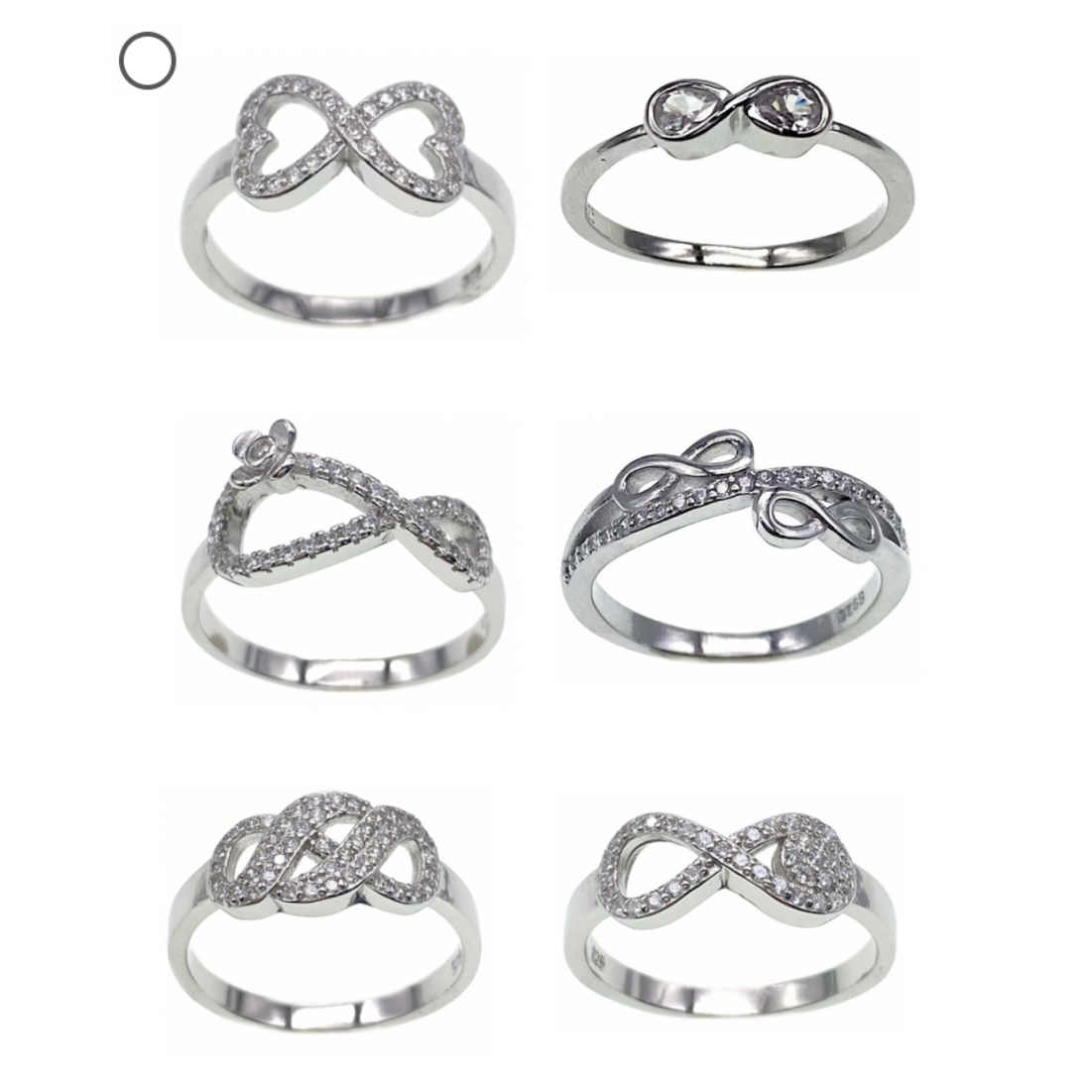 Heart Ring, infinity ring,two heart ring for lady