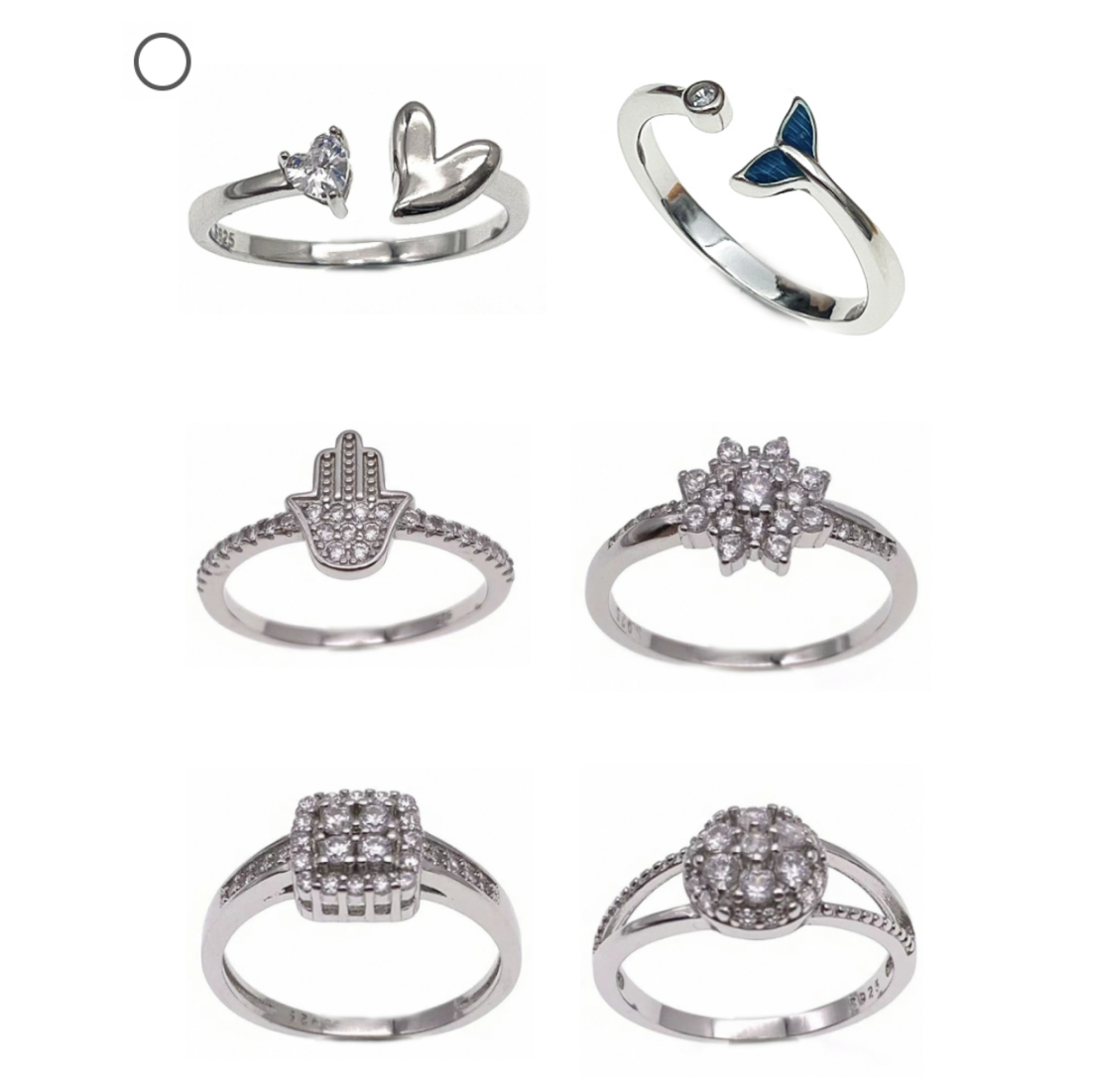 Heart ring, infinity ring,star shape ring