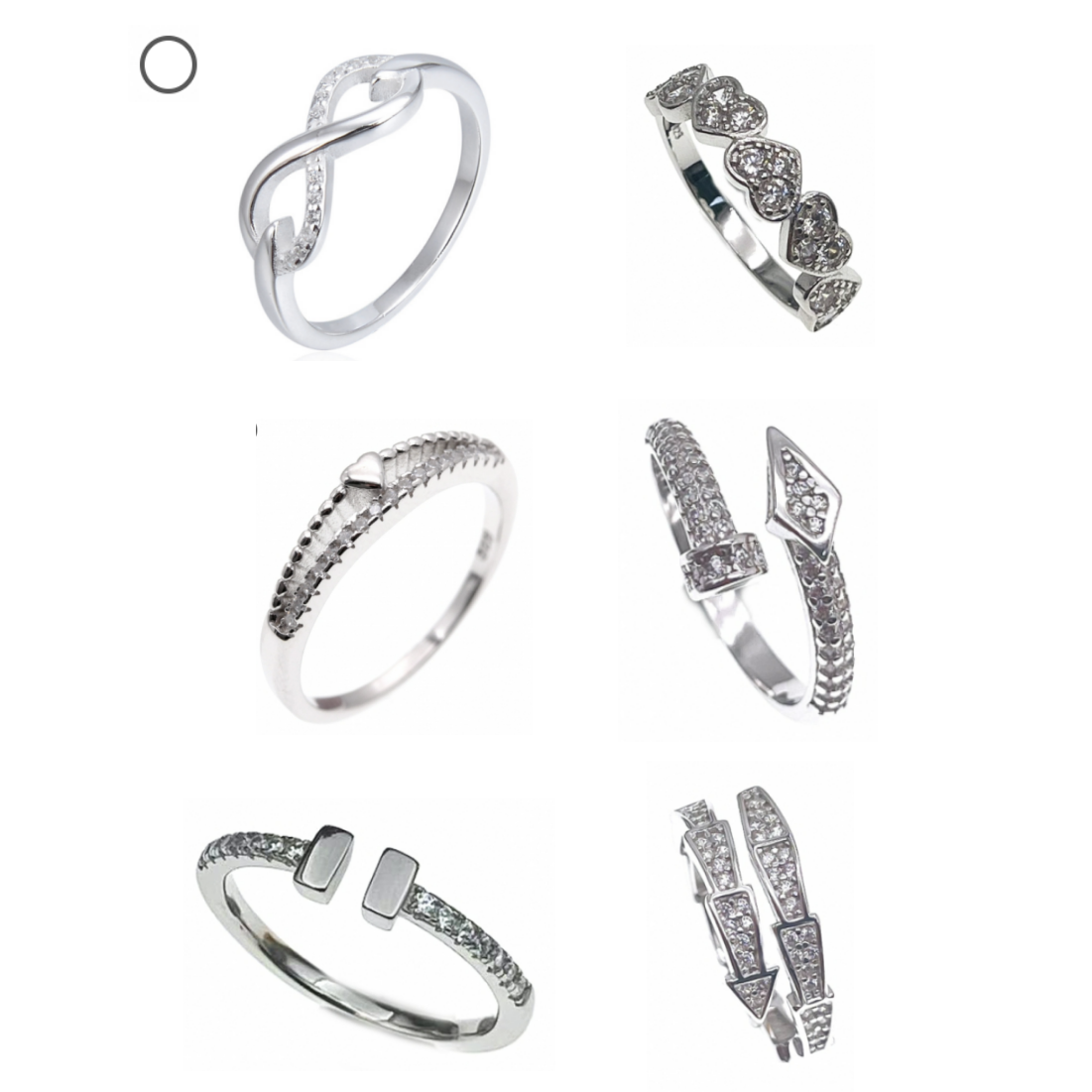 Heart Ring, infinity ring,flower ring