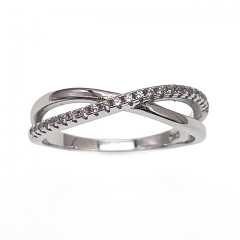 Heart Ring, infinity ring,two heart ring,eye-shape ring for lady