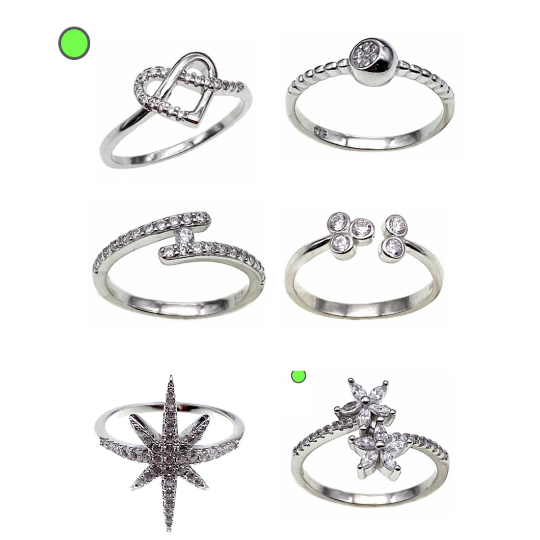 Heart ring, sun shape ring
