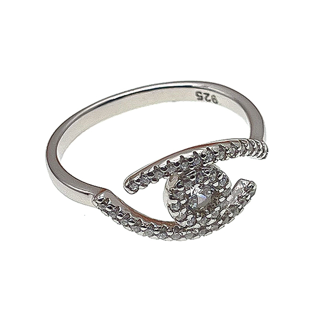 Heart Ring, infinity ring,two heart ring,eye-shape ring for lady