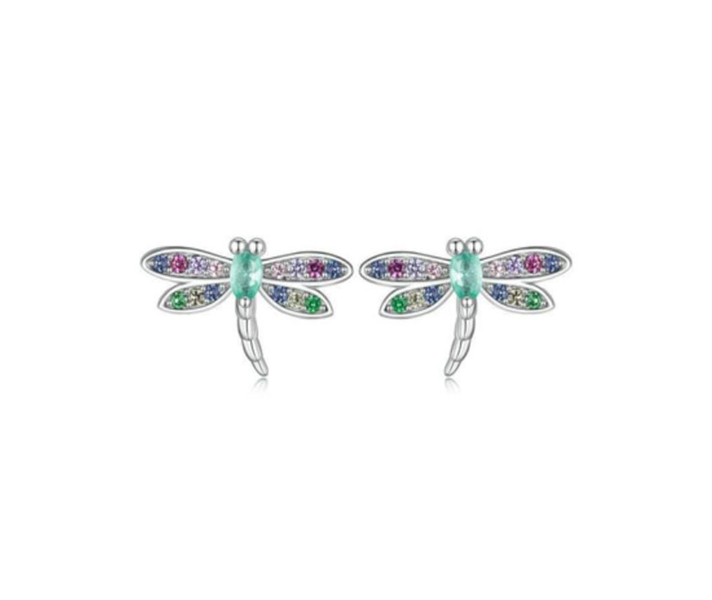 dragonfly bracelet, dragonfly ring set, dragonfly earring set