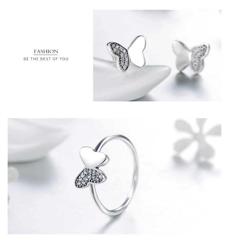 Butterfly ring earring and necklace set